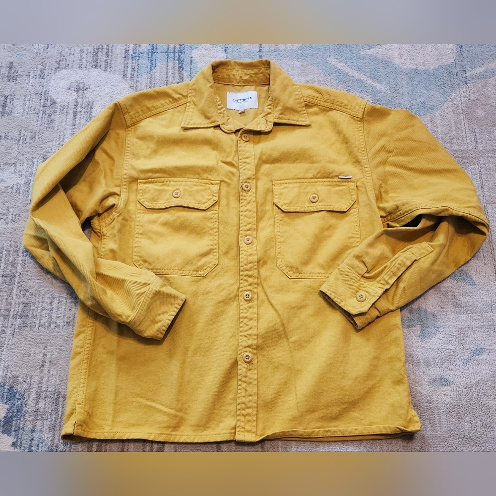 Carhartt WIP Women's Reno L/S Shirt. 😍 Yellow. Size S. EUC